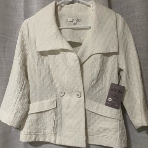 CAbi #212 Club Blazer White Size M NEW